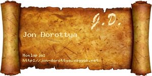 Jon Dorottya névjegykártya